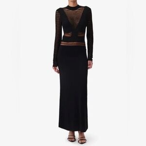 IRO Black Sheer Dress long